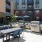 Grill area with tables and chairs